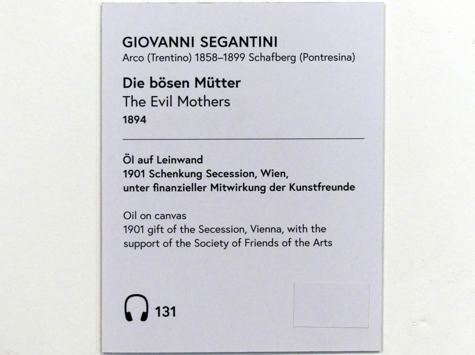 Giovanni Segantini (1881–1896), Die bösen Mütter, Wien, Museum Oberes Belvedere, Saal 1, 1894, Bild 2/2