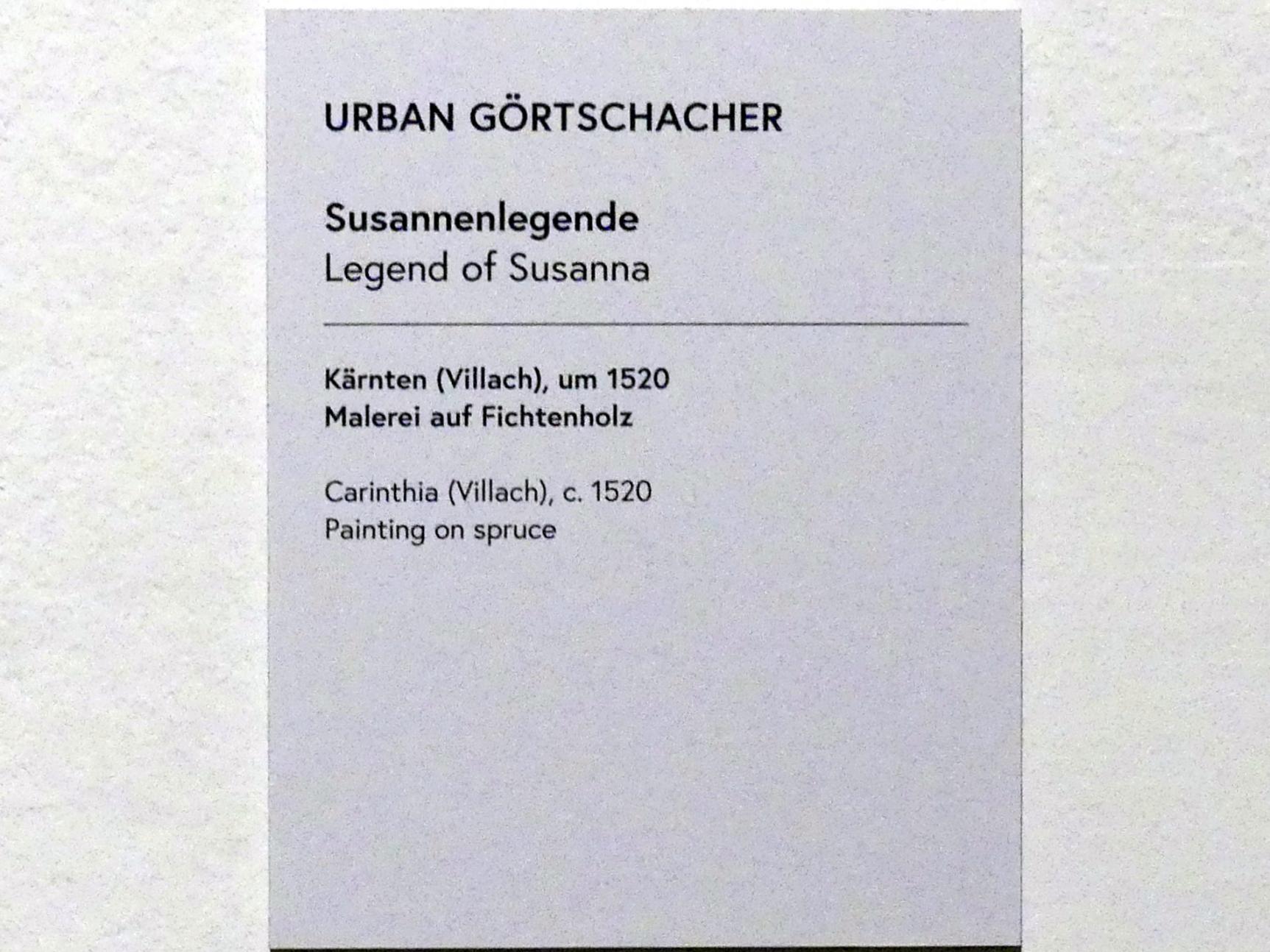 Urban Görtschacher (1520), Susannenlegende, Wien, Museum Oberes Belvedere, Saal 7, um 1520, Bild 2/3