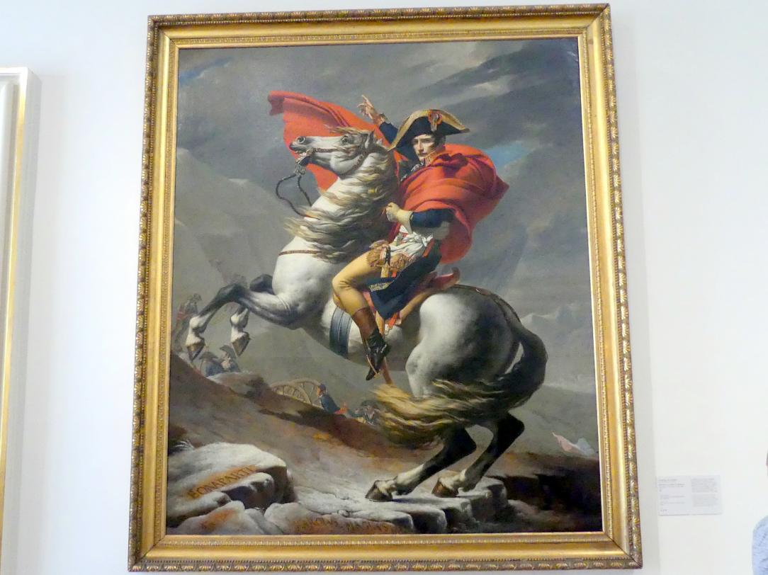 Jacques-Louis David (1782–1824), Napoleon am Großen St. Bernhard, Wien, Museum Oberes Belvedere, Saal 12, 1801