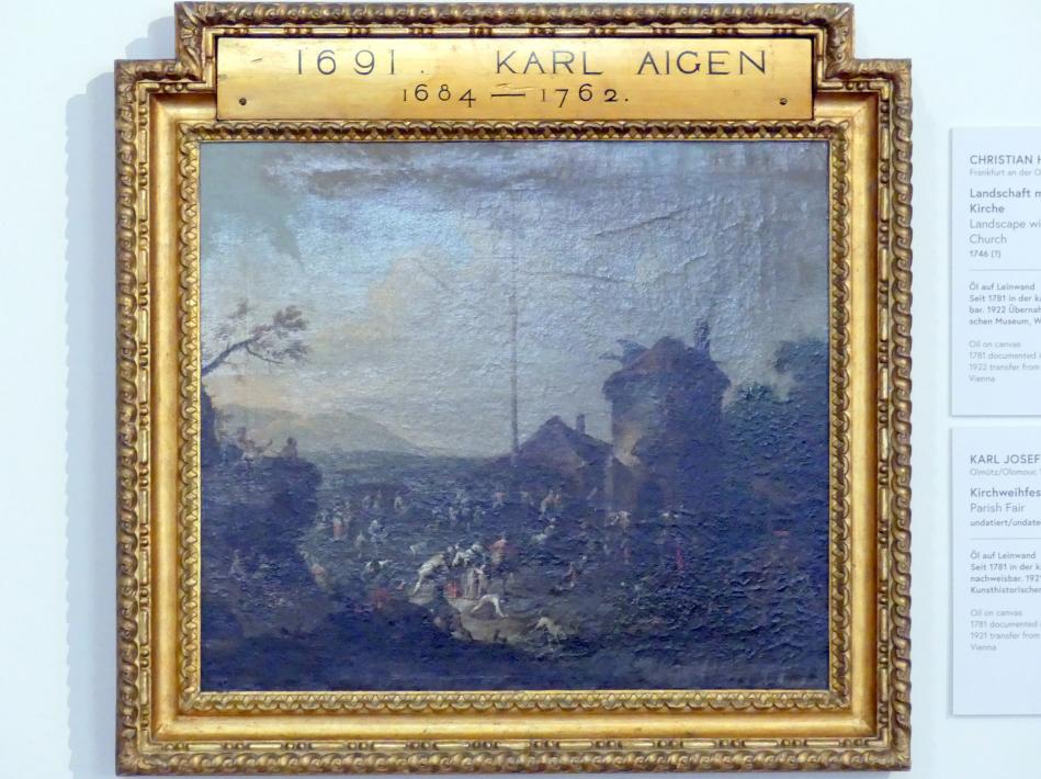 Karl Josef Aigen (Undatiert), Kirchweihfest, Wien, Museum Oberes Belvedere, Saal 14, Undatiert, Bild 1/2