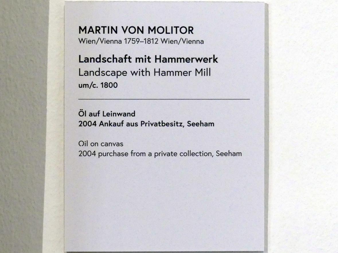 Martin von Molitor (1800–1811), Landschaft mit Hammerwerk, Wien, Museum Oberes Belvedere, Saal 14, um 1800, Bild 2/2