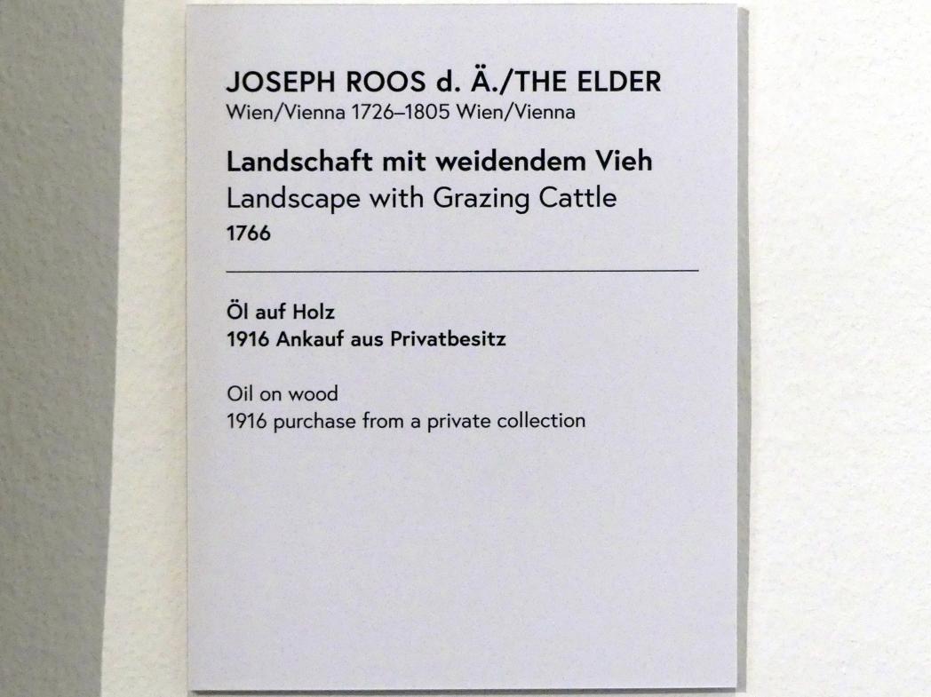 Joseph Roos (1765–1771), Landschaft mit weidendem Vieh, Wien, Museum Oberes Belvedere, Saal 14, 1766, Bild 2/2