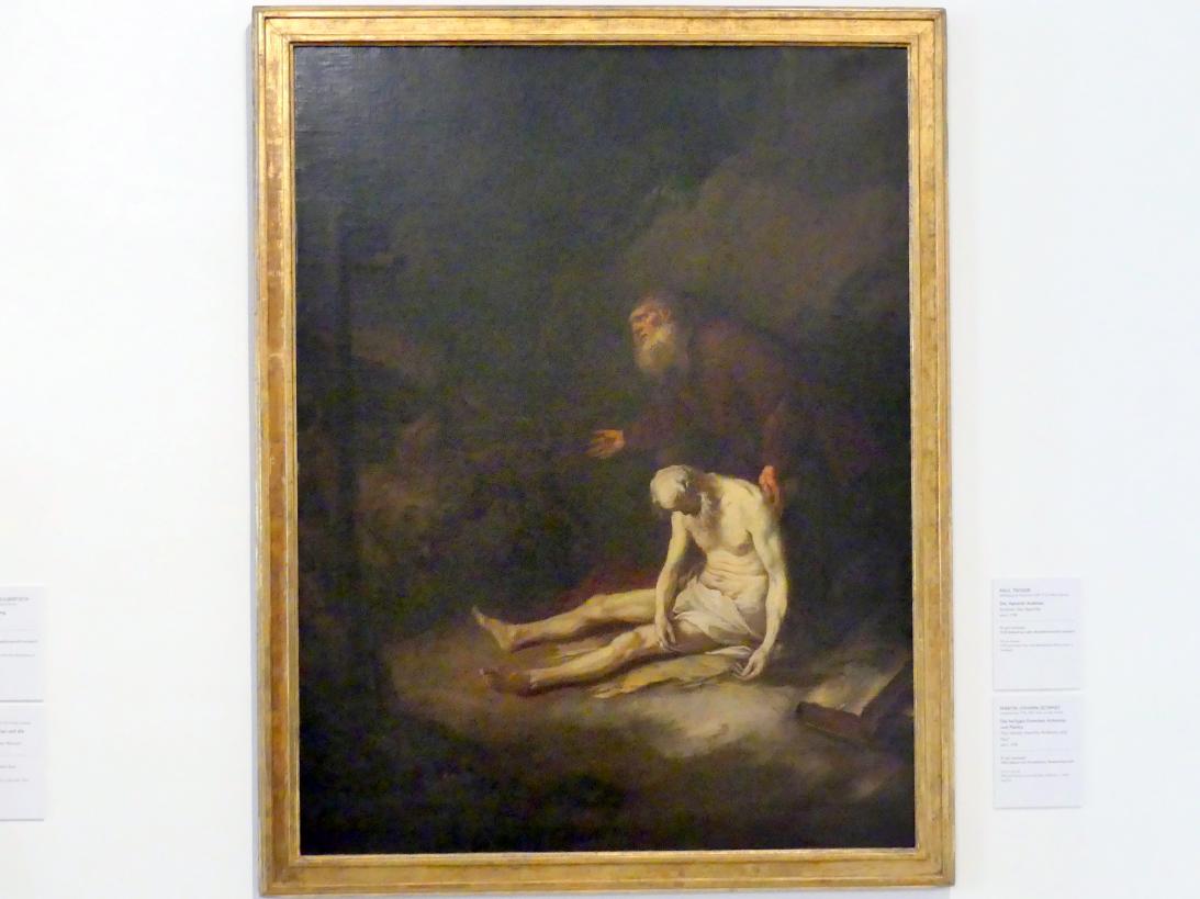 Martin Johann Schmidt (Kremser Schmidt) (1756–1790), Die heiligen Eremiten Antonius und Paulus, Wien, Museum Oberes Belvedere, Saal 16, um 1765, Bild 1/2