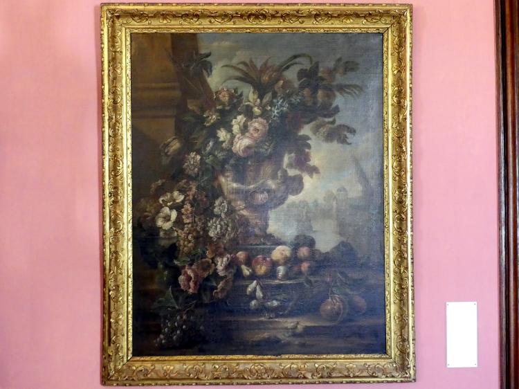 Stillleben mit Blumen und Früchten, Augsburg, Deutsche Barockgalerie im Schaezlerpalais, Saal 23 - Stillleben, um 1700, Bild 1/2