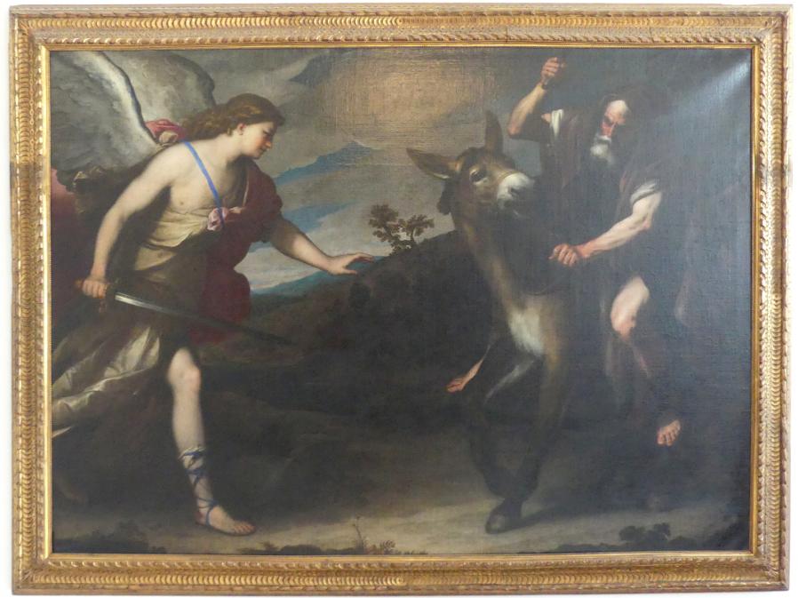 Luca Giordano (1651–1696), Bileam und der Engel, Augsburg, Deutsche Barockgalerie im Schaezlerpalais, Treppenhaus, nach 1666, Bild 1/2