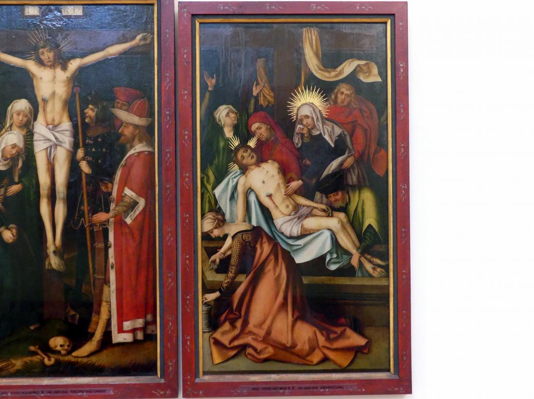Hans Holbein der Ältere (1493–1520), Grablegung Christi, Kaisheim, ehem. Zisterzienserabtei, ehem. Klosterkirche, heute Pfarrkirche Mariä Himmelfahrt, jetzt Augsburg, Staatsgalerie in der ehem. Katharinenkirche, Saal 2, um 1500