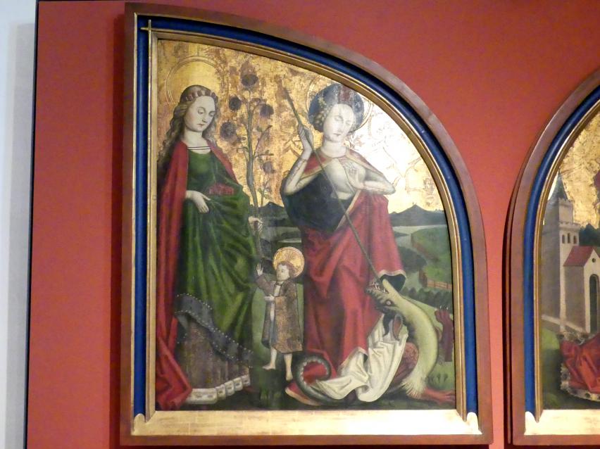 Die Heiligen Dorothea und Margareta, Schwäbisch Hall, Johanniterkirche, Alte Meister in der Sammlung Würth, 1465, Bild 1/2