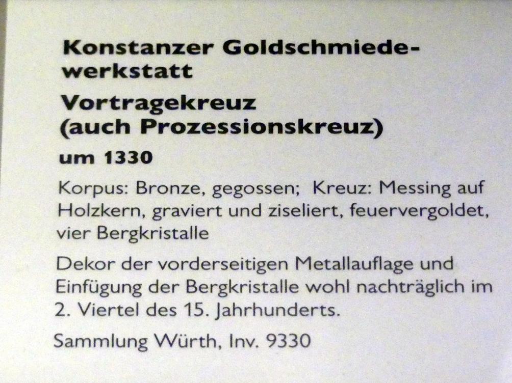 Vortragekreuz, Schwäbisch Hall, Johanniterkirche, Alte Meister in der Sammlung Würth, um 1330, Bild 2/2