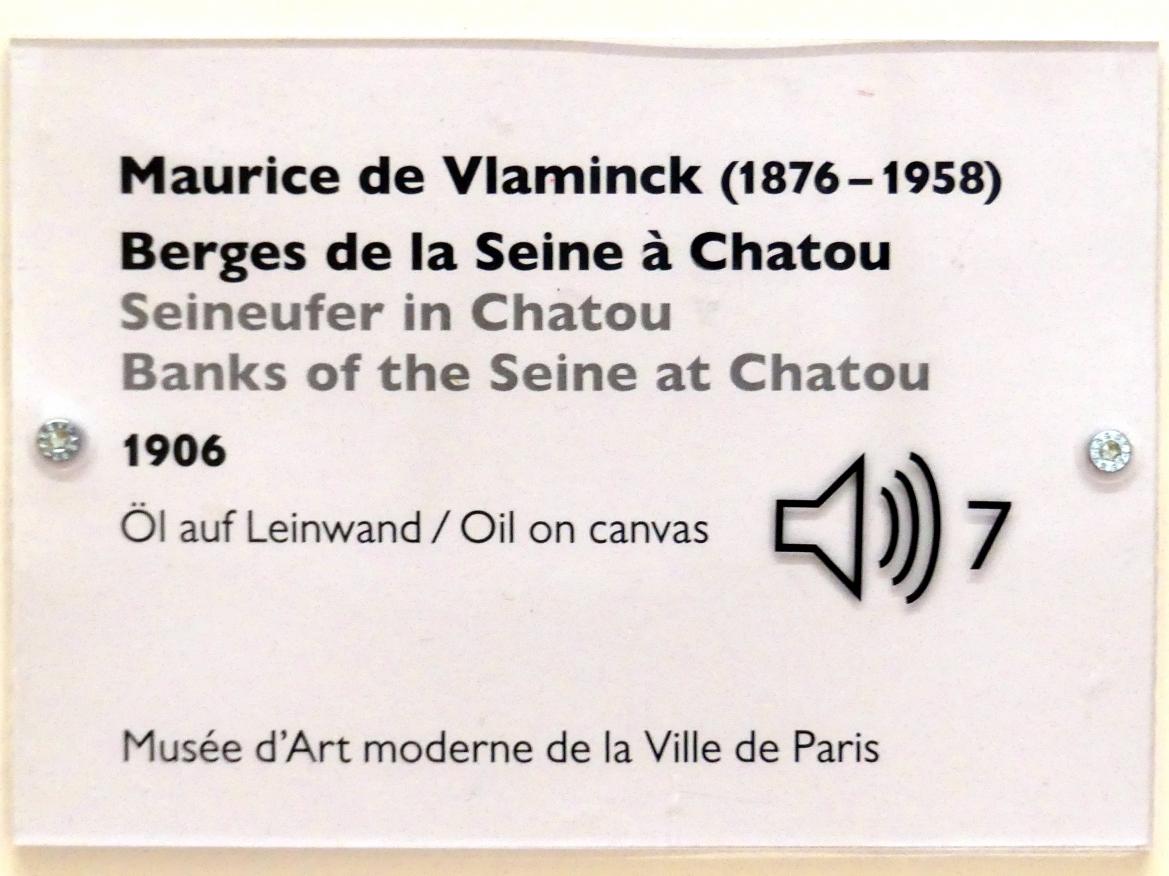 Maurice de Vlaminck (1905–1930), Seineufer in Chatou, Schwäbisch Hall, Kunsthalle Würth, Ausstellung "Das Musée d'Art moderne de la Ville de Paris zu Gast in der Kunsthalle Würth" vom 15.04.-15.09.2019, 1906, Bild 2/2
