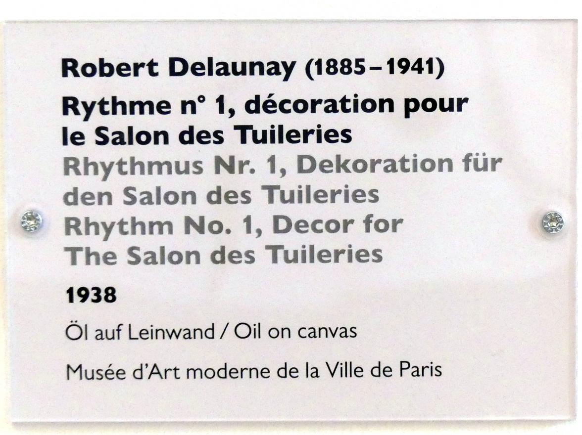 Robert Delaunay (1906–1938), Rhythmus Nr. 1, Dekoration für den Salon des Tuileries, Schwäbisch Hall, Kunsthalle Würth, Ausstellung "Das Musée d'Art moderne de la Ville de Paris zu Gast in der Kunsthalle Würth" vom 15.04.-15.09.2019, 1938, Bild 2/2