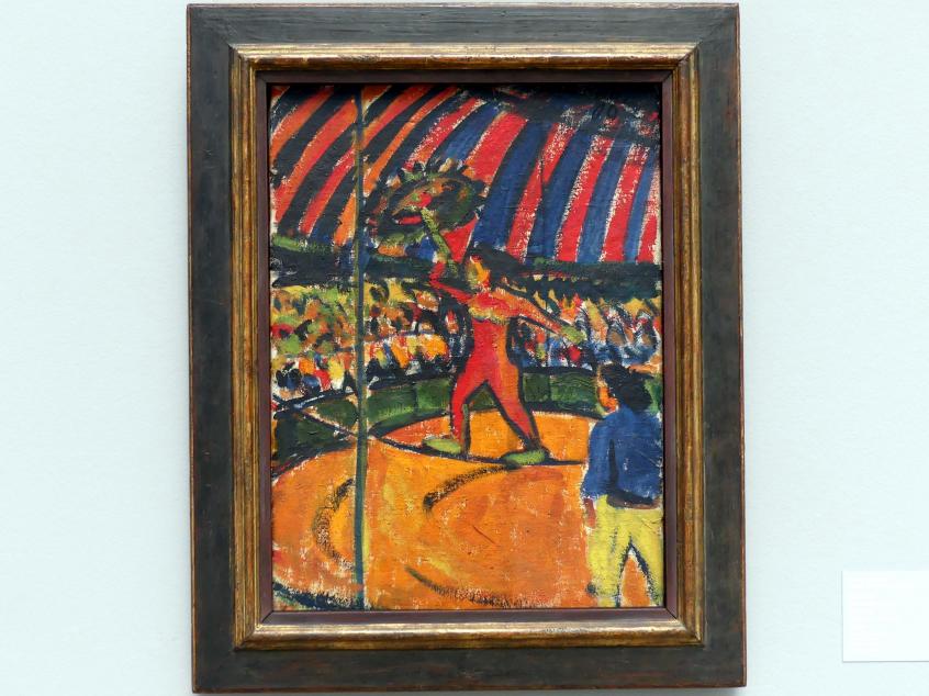 Erich Heckel (1906–1958), Zirkus (Die Seiltänzerin), Stuttgart, Staatsgalerie, Internationale Malerei und Skulptur 1, 1909, Bild 1/2