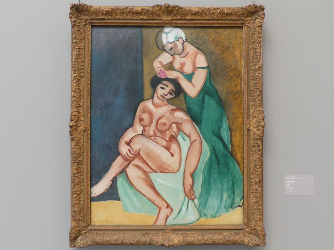Henri Matisse (1898–1953), La Coiffure - Bei der Toilette, Stuttgart, Staatsgalerie, Internationale Malerei und Skulptur 1, 1907, Bild 1/2