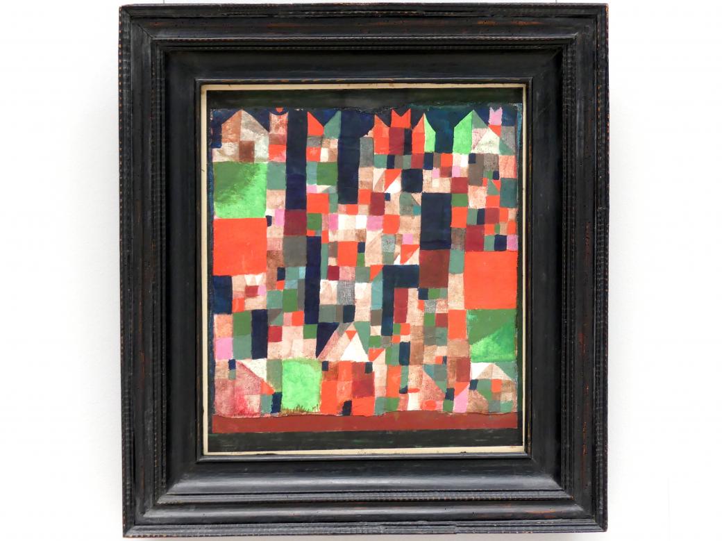 Paul Klee (1904–1940), Städtebild (rot/grüne Akzente), Stuttgart, Staatsgalerie, Internationale Malerei und Skulptur 5, 1921