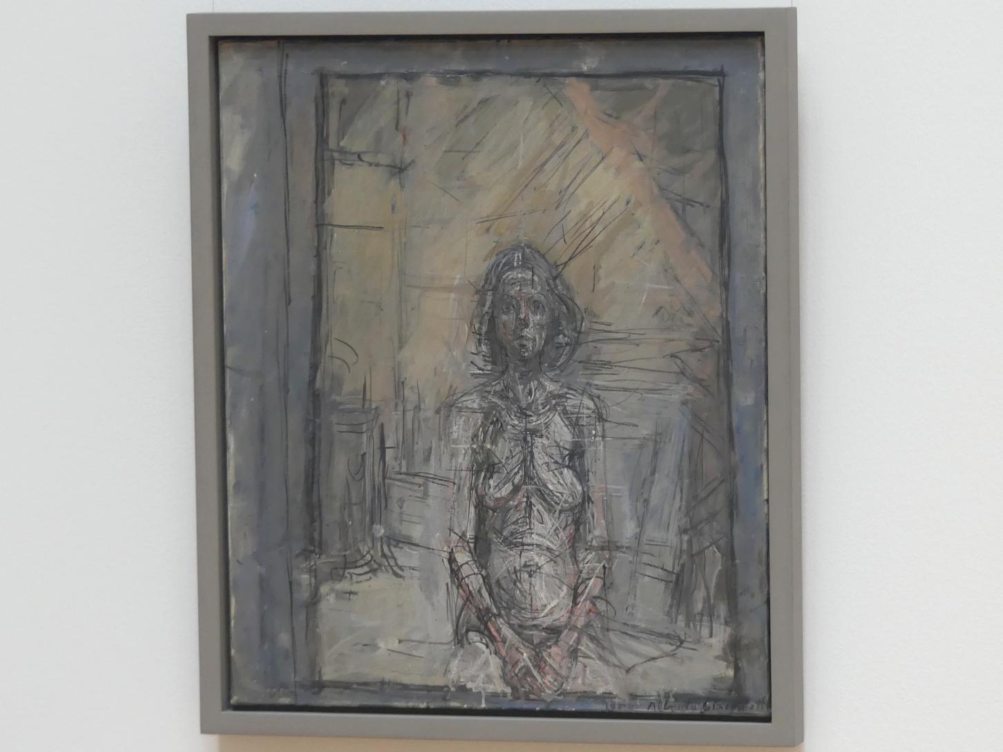 Alberto Giacometti (1914–1965), Bildnis der Annette, Stuttgart, Staatsgalerie, Internationale Malerei und Skulptur 13, 1954, Bild 1/2