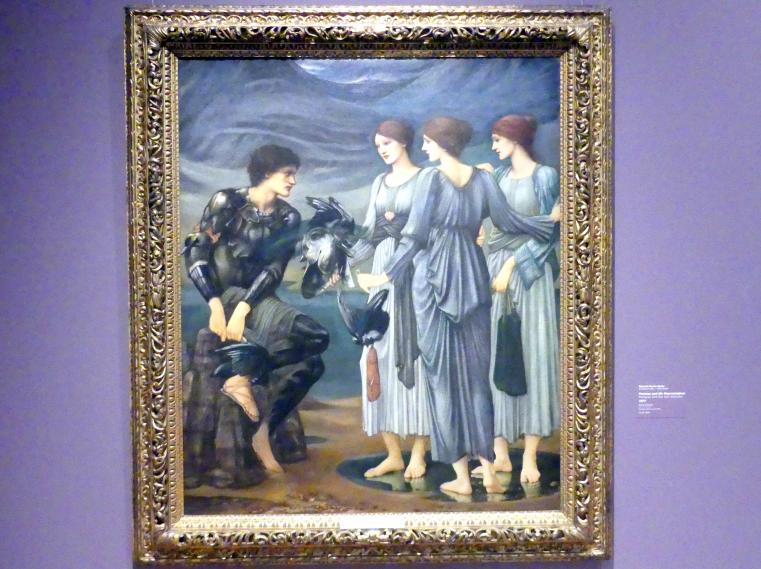 Edward Burne-Jones (1877–1892), Perseus und die Meernymphen, Stuttgart, Staatsgalerie, Europäische Malerei und Skulptur 1, 1877, Bild 1/2