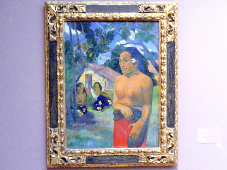 Paul Gauguin (1875–1902), E Haere oe i hia - Wohin gehst Du?, Stuttgart, Staatsgalerie, Europäische Malerei und Skulptur 2, 1892, Bild 1/2