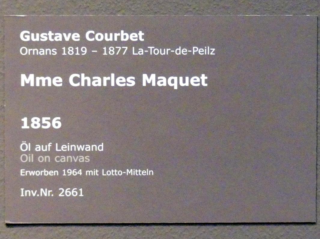 Gustave Courbet (1849–1874), Mme Charles Maquet, Stuttgart, Staatsgalerie, Europäische Malerei und Skulptur 3, 1856, Bild 2/2