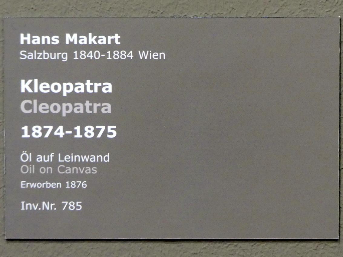 Hans Makart (1868–1883), Kleopatra, Stuttgart, Staatsgalerie, Europäische Malerei und Skulptur 5, 1874–1875, Bild 2/3