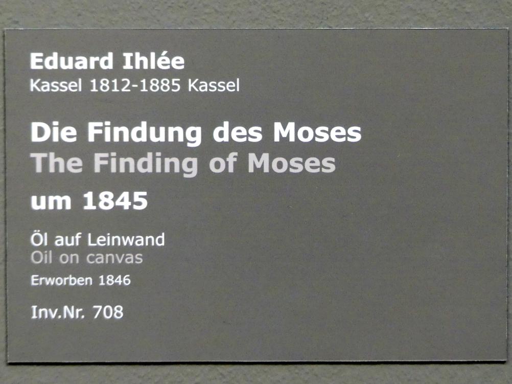 Eduard Ihlée (1845), Die Findung des Moses, Stuttgart, Staatsgalerie, Europäische Malerei und Skulptur 5, um 1845, Bild 2/2