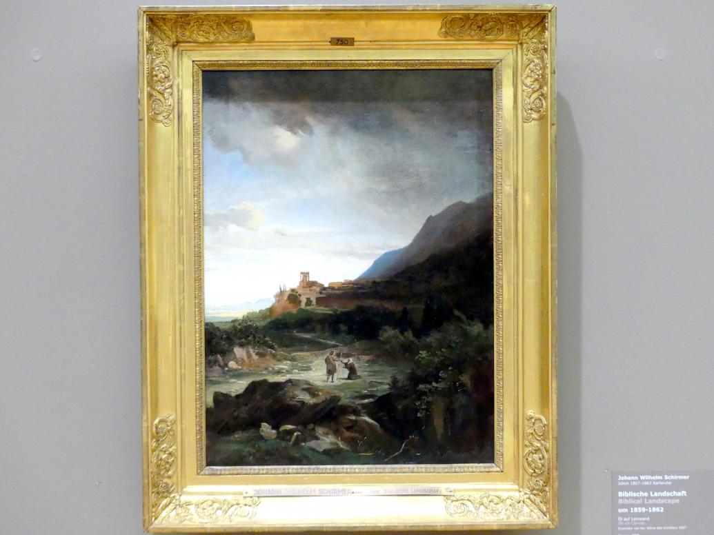 Johann Wilhelm Schirmer (1830–1860), Biblische Landschaft, Stuttgart, Staatsgalerie, Europäische Malerei und Skulptur 5, um 1859–1862, Bild 1/2