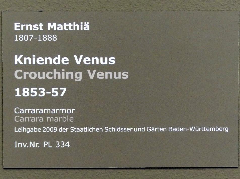 Ernst Matthiä (1855), Kniende Venus, Stuttgart, Staatsgalerie, Europäische Malerei und Skulptur 6, 1853–1857, Bild 4/4