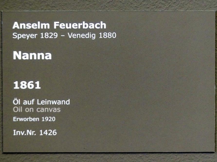 Anselm Feuerbach (1846–1878), Nanna, Stuttgart, Staatsgalerie, Europäische Malerei und Skulptur 6, 1861, Bild 2/2