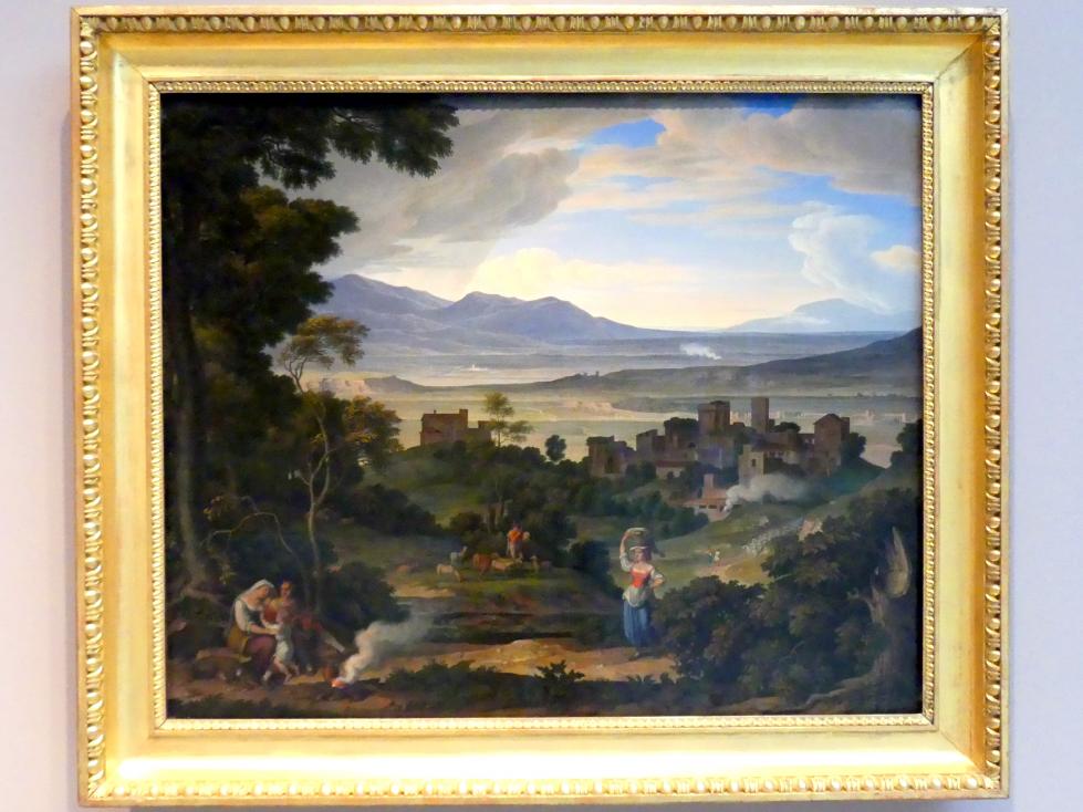 Joseph Anton Koch (1796–1835), Olevano mit dem Blick auf die Campagna, Stuttgart, Staatsgalerie, Europäische Malerei und Skulptur 9, um 1814, Bild 1/2
