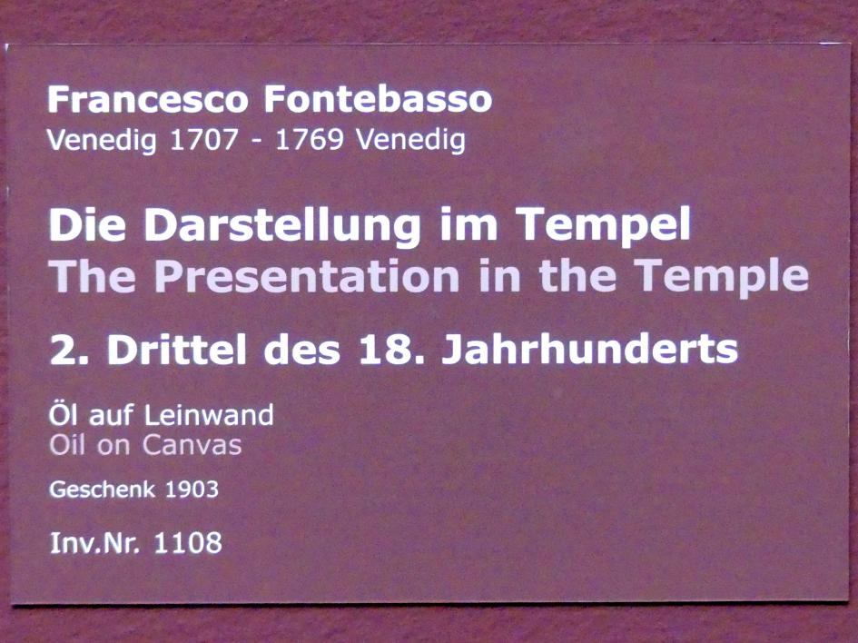 Francesco Fontebasso (1745–1749), Die Darstellung im Tempel, Stuttgart, Staatsgalerie, Italienische Malerei 3, 2. Drittel 18. Jhd., Bild 2/2