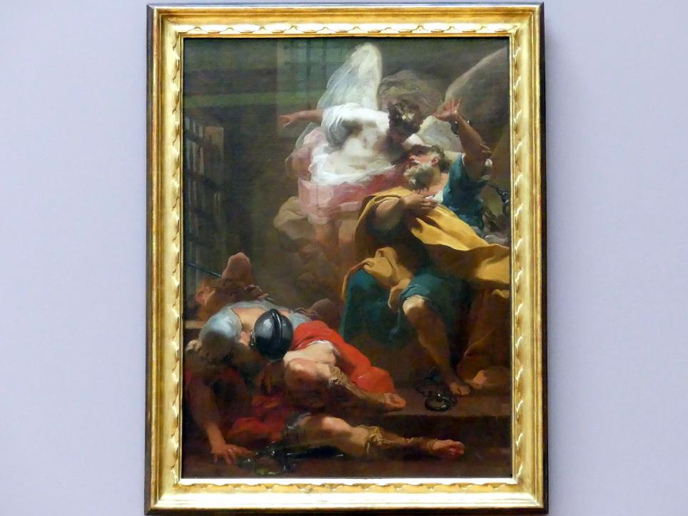 Gaetano Gandolfi (1755–1782), Befreiung Petri aus dem Kerker, Stuttgart, Staatsgalerie, Italienische Malerei 5, um 1750–1760, Bild 1/2