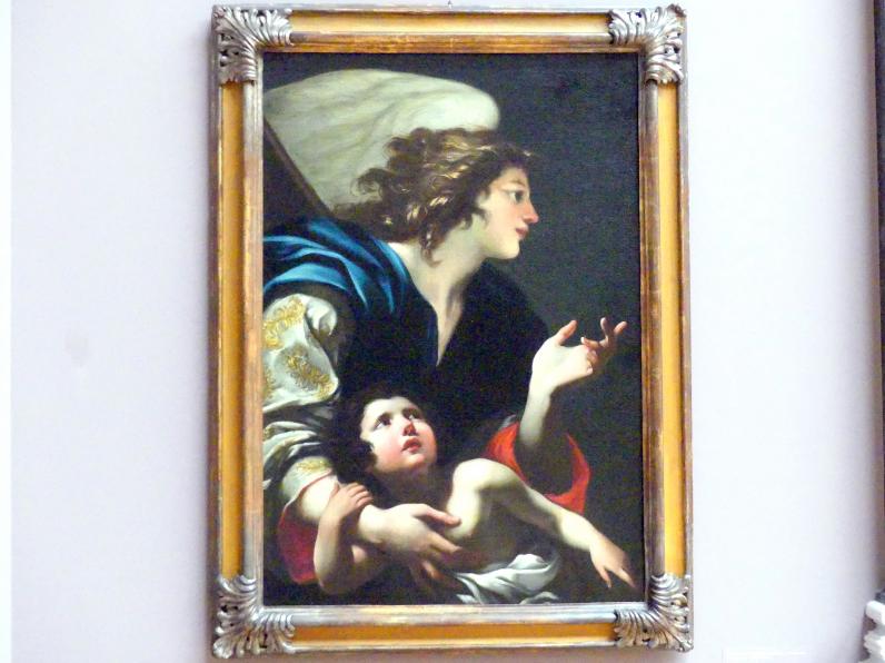 Baldassare Franceschini (Volterrano) (1650), Schutzengel (Raphael mit dem kleinen Tobias?), Stuttgart, Staatsgalerie, Italienische Malerei 5, um 1650, Bild 1/2