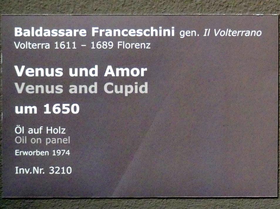Baldassare Franceschini (Volterrano) (1650), Venus und Amor, Stuttgart, Staatsgalerie, Italienische Malerei 5, um 1650, Bild 2/2