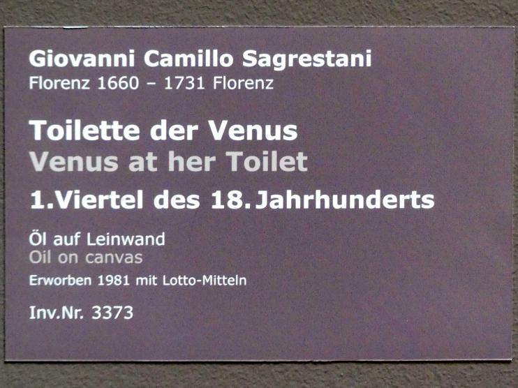 Giovanni Camillo Sagrestani (1712), Toilette der Venus, Stuttgart, Staatsgalerie, Italienische Malerei 5, 1. Viertel 18. Jhd., Bild 2/2