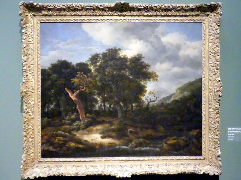 Jacob van Ruisdael (1646–1677), Waldlandschaft mit Bach, Stuttgart, Staatsgalerie, Niederländische Malerei 4, nach 1660