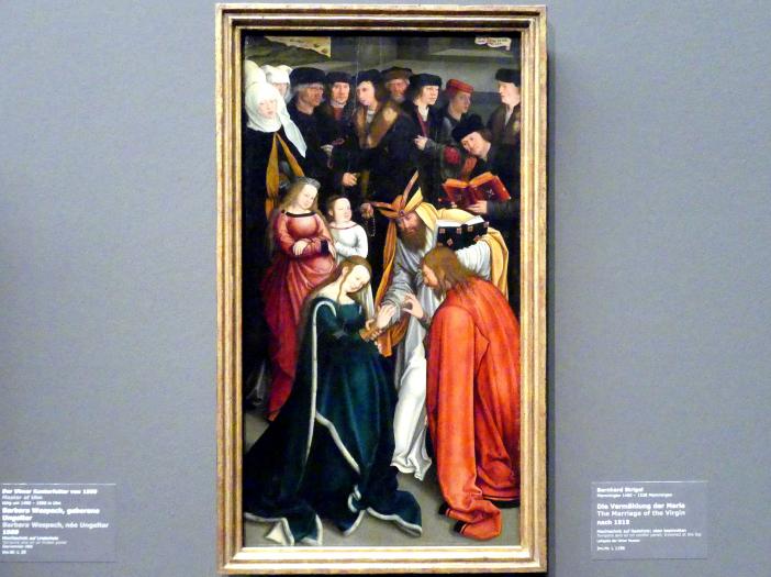Bernhard Strigel (1475–1528), Die Vermählung der Maria, Stuttgart, Staatsgalerie, Altdeutsche Malerei 3, nach 1515