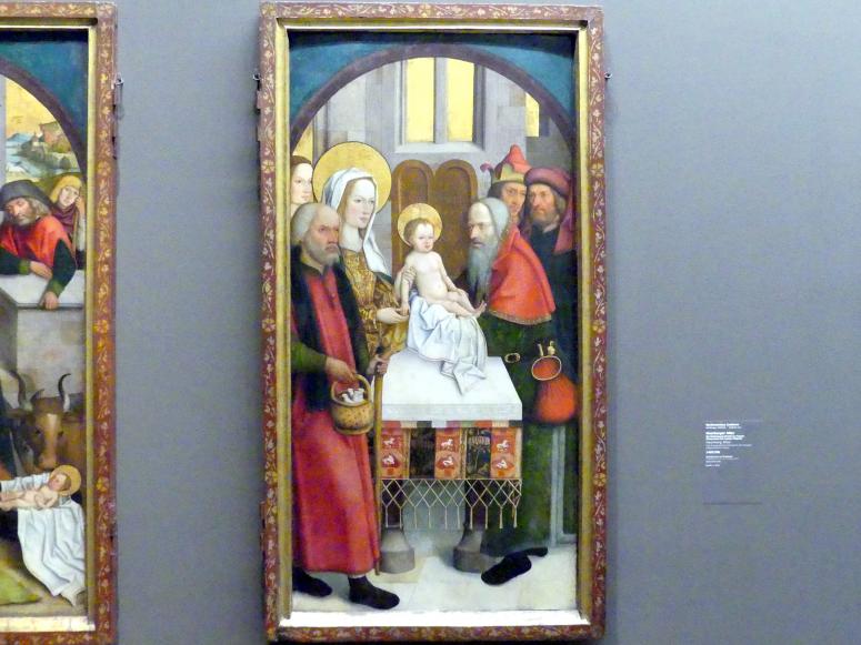 Bartholomäus Zeitblom (1485–1511), Heerberger Altar - Die Darbringung Christi im Tempel, Stuttgart, Staatsgalerie, Altdeutsche Malerei 3, 1497–1498
