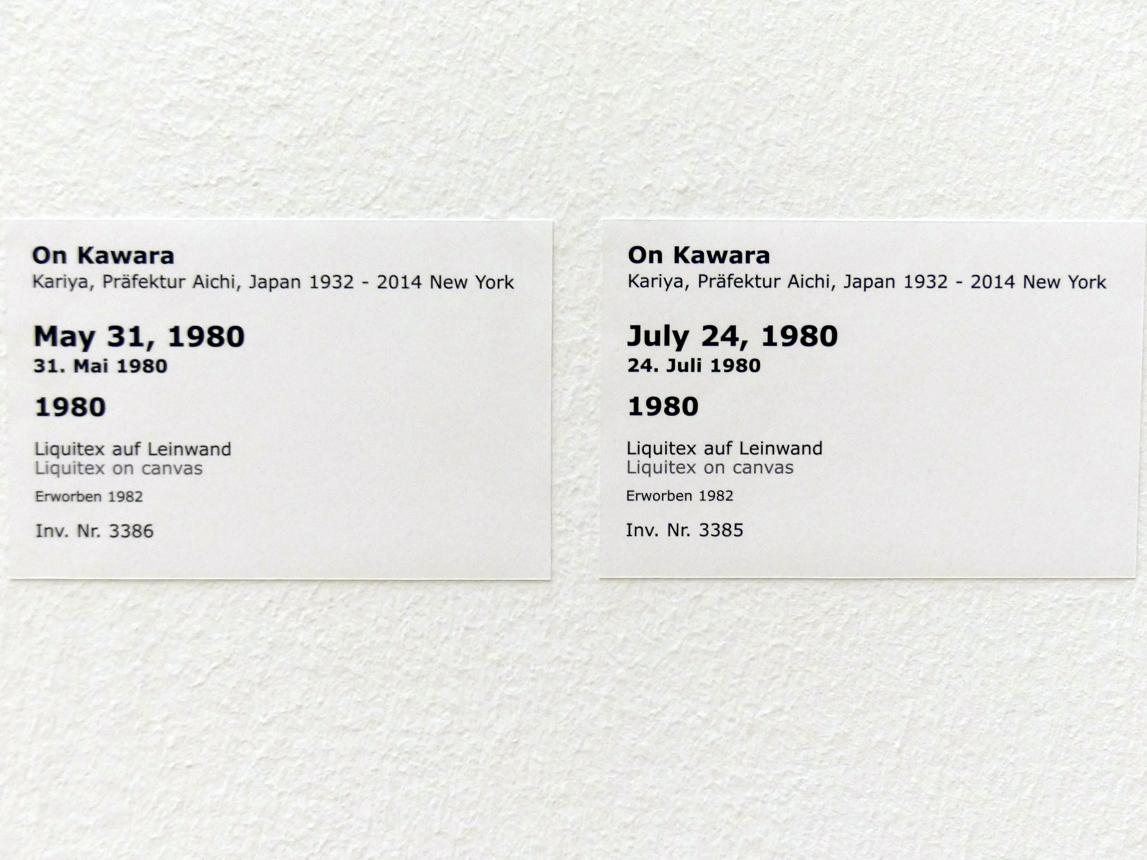 On Kawara (1966–2000), May 31, 1980 - 31. Mai 1980, Stuttgart, Staatsgalerie, Internationale Malerei, Skulptur und Gegenwartskunst 1, 1980, Bild 2/2