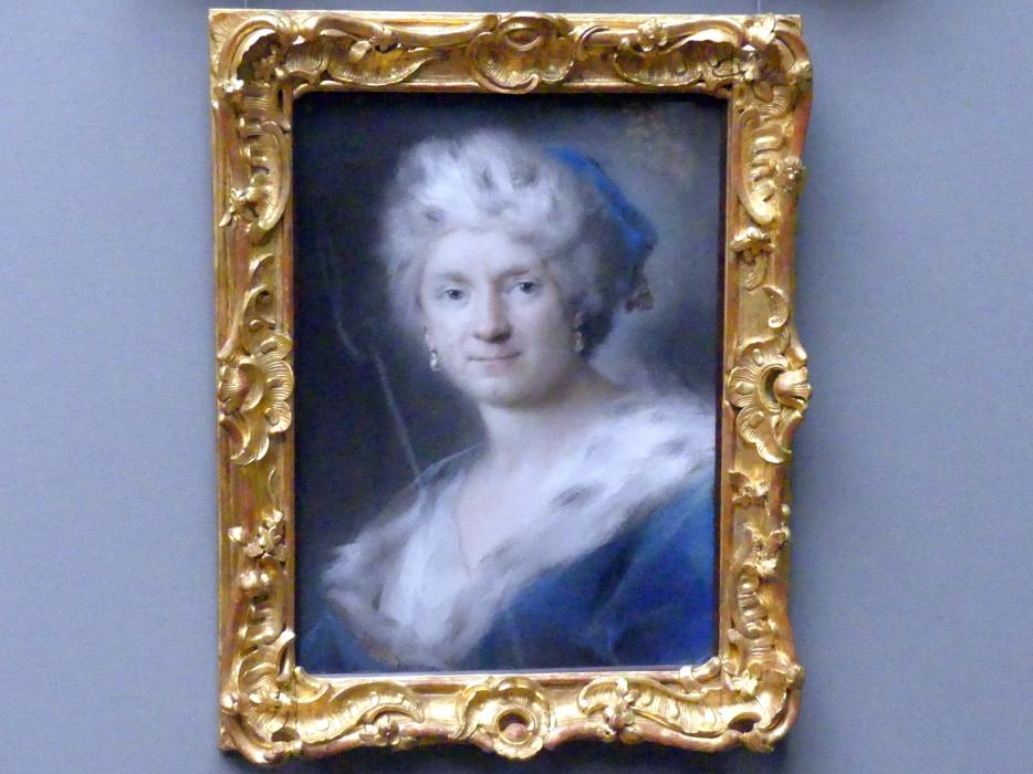 Rosalba Carriera (1712–1746), Selbstbildnis als "Winter", Dresden, Gemäldegalerie Alte Meister, 2. OG: Pastelle, 1731