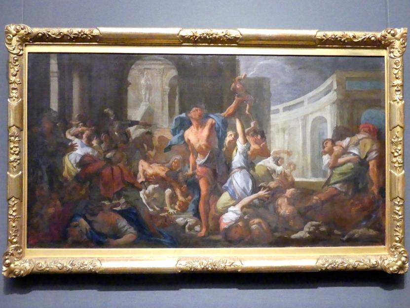 Francesco Trevisani (1705–1737), Studie zum Bethlehemtischen Kindermord, Dresden, Gemäldegalerie Alte Meister, 1. OG: Italienische Malerei 17. Jahrhundert, um 1714, Bild 1/3