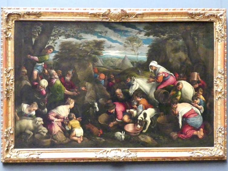 Jacopo Bassano (da Ponte) (1539–1590), Moses am Felsenquell, Dresden, Gemäldegalerie Alte Meister, 1. OG: Veronese, Undatiert