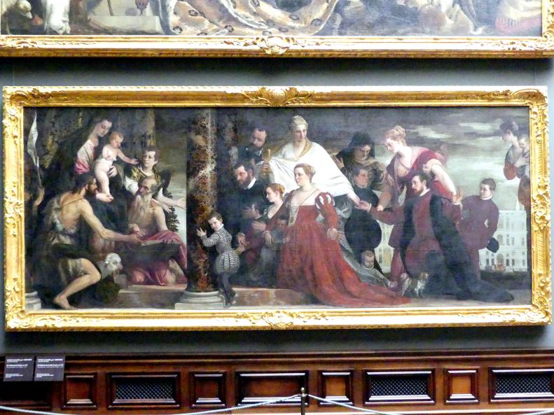 Paolo Caliari (Veronese) (1547–1587), Die Madonna der Familie Cuccina, Dresden, Gemäldegalerie Alte Meister, 1. OG: Veronese, um 1571, Bild 1/2