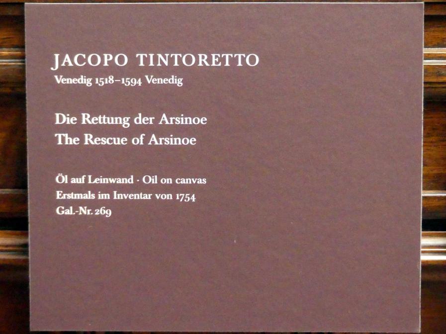 Tintoretto (Jacopo Robusti) (1540–1590), Die Rettung der Arsinoe, Dresden, Gemäldegalerie Alte Meister, 1. OG: Historienmalerei, Undatiert, Bild 2/2