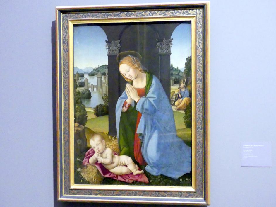 Lorenzo di Credi (Werkstatt) (Undatiert), Die Heilige Familie, Dresden, Gemäldegalerie Alte Meister, EG: Altäre und Andachtsbilder, Undatiert