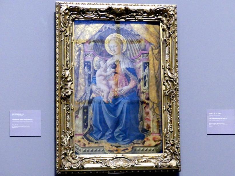 Francesco Pesellino (1442–1456), Thronende Maria mit dem Kind, Dresden, Gemäldegalerie Alte Meister, EG: Frührenaissance, Undatiert