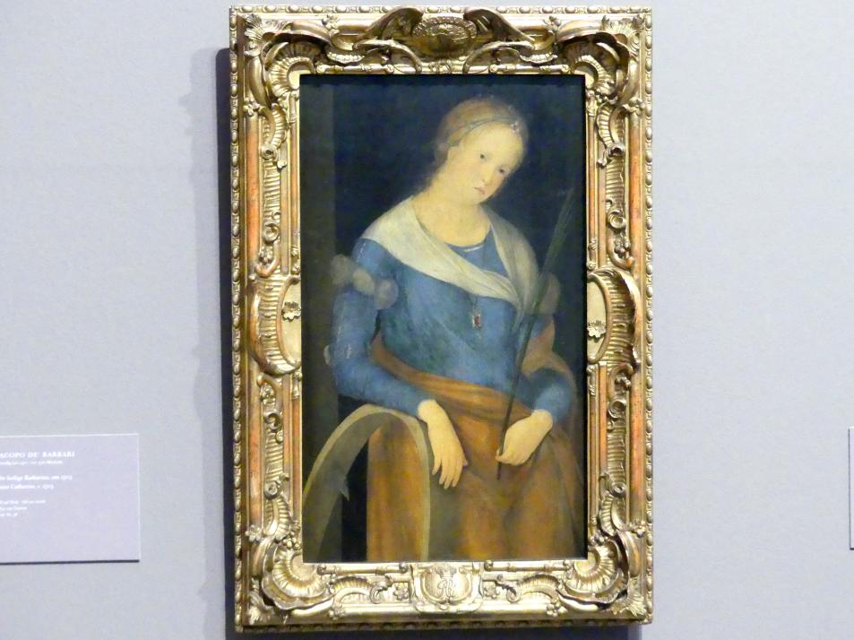 Jacopo de' Barbari (1495–1504), Die heilige Katharina, Dresden, Gemäldegalerie Alte Meister, EG: Altäre und Andachtsbilder, um 1503