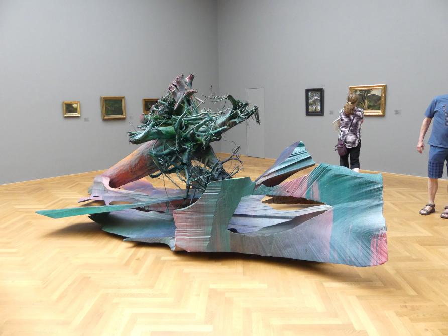 Katharina Grosse (2008–2015), Ohne Titel, Dresden, Albertinum, Galerie Neue Meister, 2. Obergeschoss, Saal 1, 2015, Bild 2/4