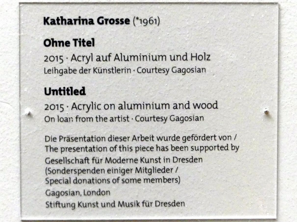 Katharina Grosse (2008–2015), Ohne Titel, Dresden, Albertinum, Galerie Neue Meister, 2. Obergeschoss, Saal 1, 2015, Bild 4/4