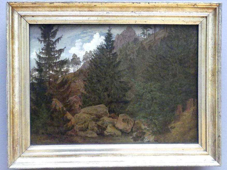 Caspar David Friedrich (1798–1836), Felspartie im Harz, Dresden, Albertinum, Galerie Neue Meister, 2. Obergeschoss, Saal 2, 1811