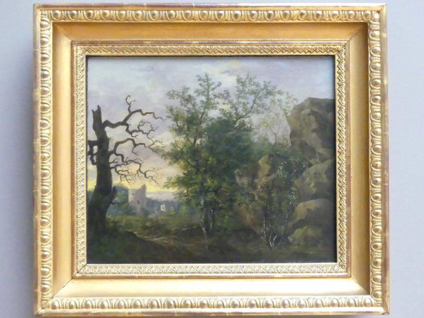 Caspar David Friedrich (1798–1836), Landschaft mit kahlem Baum, Dresden, Albertinum, Galerie Neue Meister, 2. Obergeschoss, Saal 2, um 1798, Bild 1/2