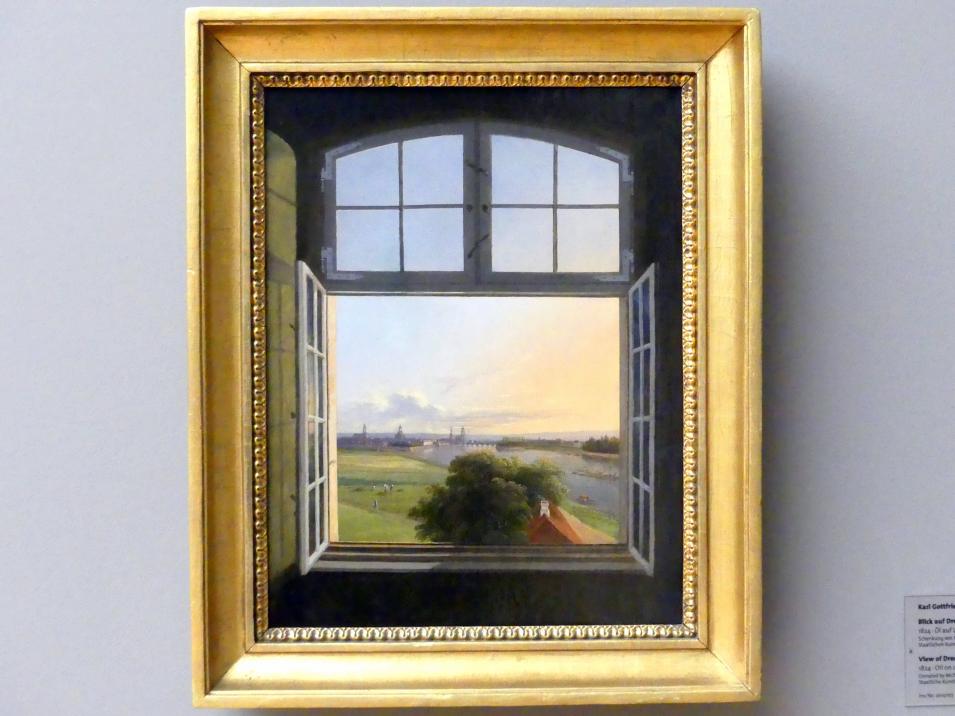 Karl Gottfried Traugott Faber (1824), Blick auf Dresden, Dresden, Albertinum, Galerie Neue Meister, 2. Obergeschoss, Saal 3, 1824, Bild 1/2