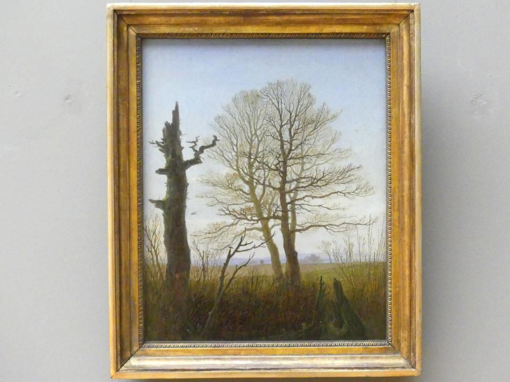 Carl Gustav Carus (1819–1845), Landschaft im Vorfrühling, Dresden, Albertinum, Galerie Neue Meister, 2. Obergeschoss, Saal 3, um 1823, Bild 1/2